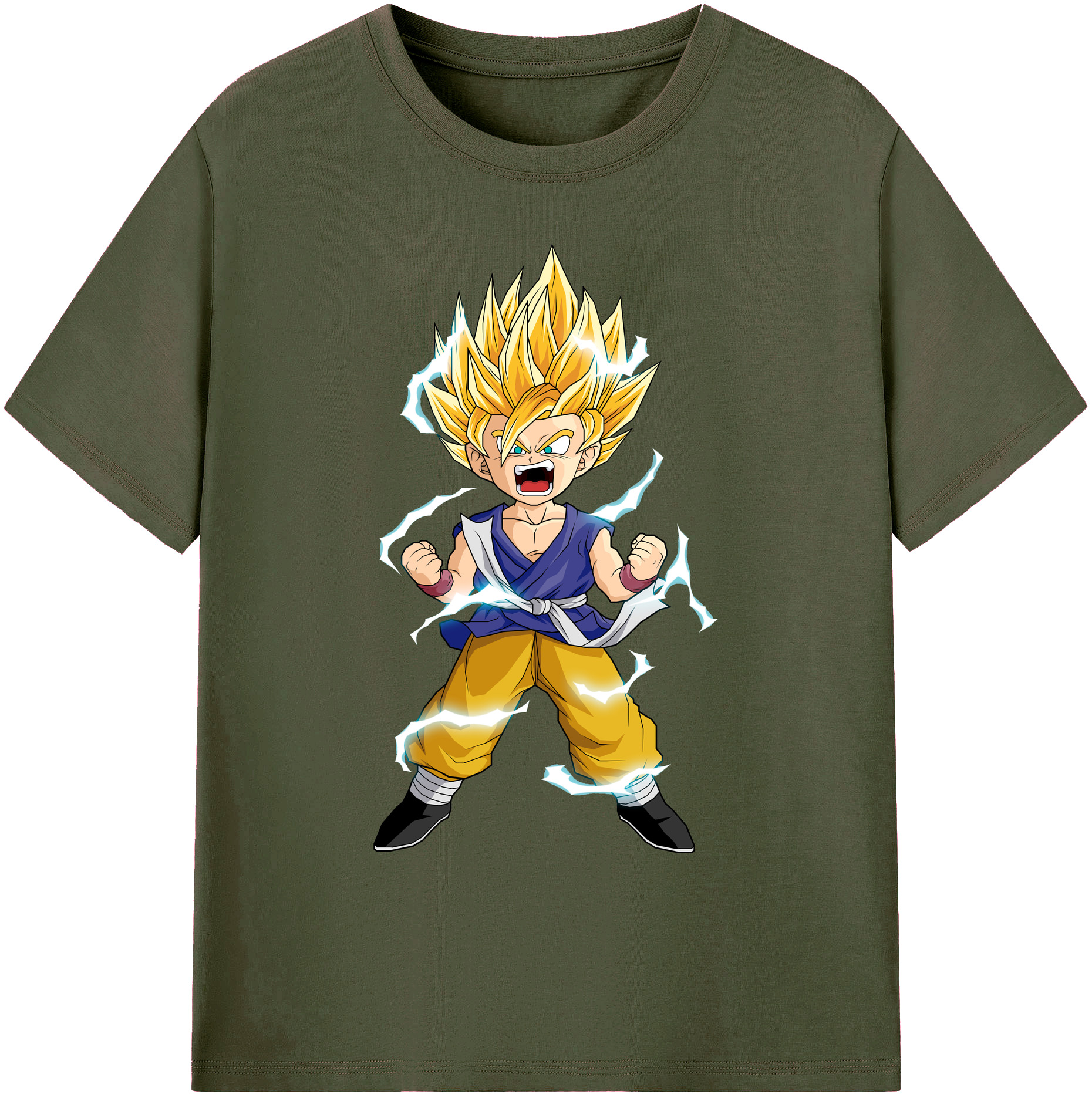 （画像用） ドラゴンボール 孫 悟飯（そんごはん）DRAGON BALL Son Gohan 綿100％ メンズ半袖Tシャツ｜肌触りやわらか＆通気性